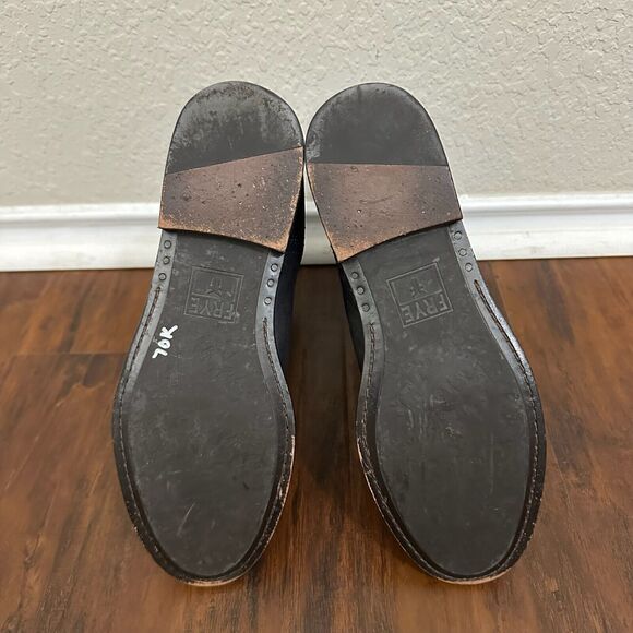 FRYE Veronica Short Boots Dark Brown Leather Motorcycle Rider - Picture 10 of 12